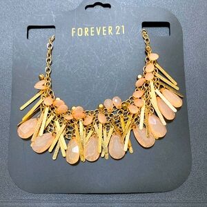 Forever 21 Burnished Gold Chunky Necklace